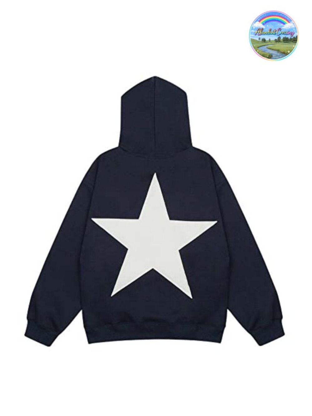 Oversized Y2k Graphic Hoodie Star Embroidery Pullover Sweatshirt